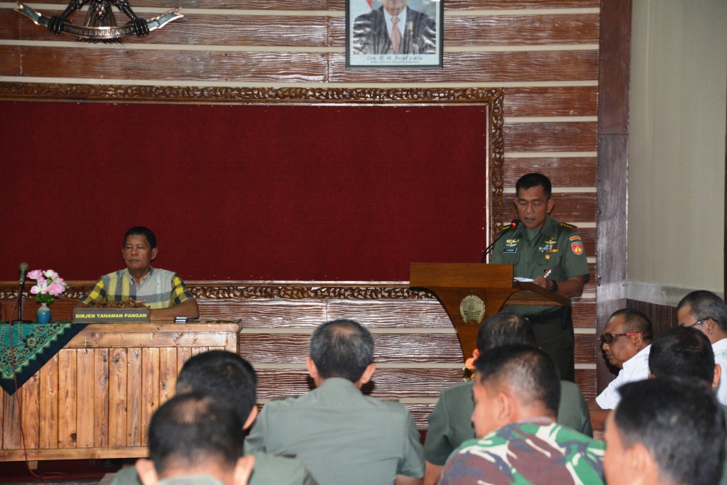 Danrem Bersama Dirjen Tanaman Pangan Kementan Adakan Rakor Percepatan Upsus Pajale