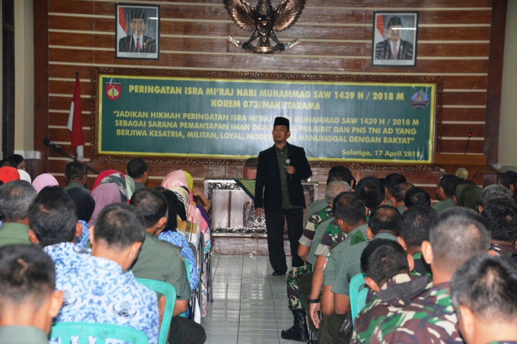 Korem 073/Makutarama Dengan Khidmat Peringati Isra Miraj Nabi Muhammad SAW