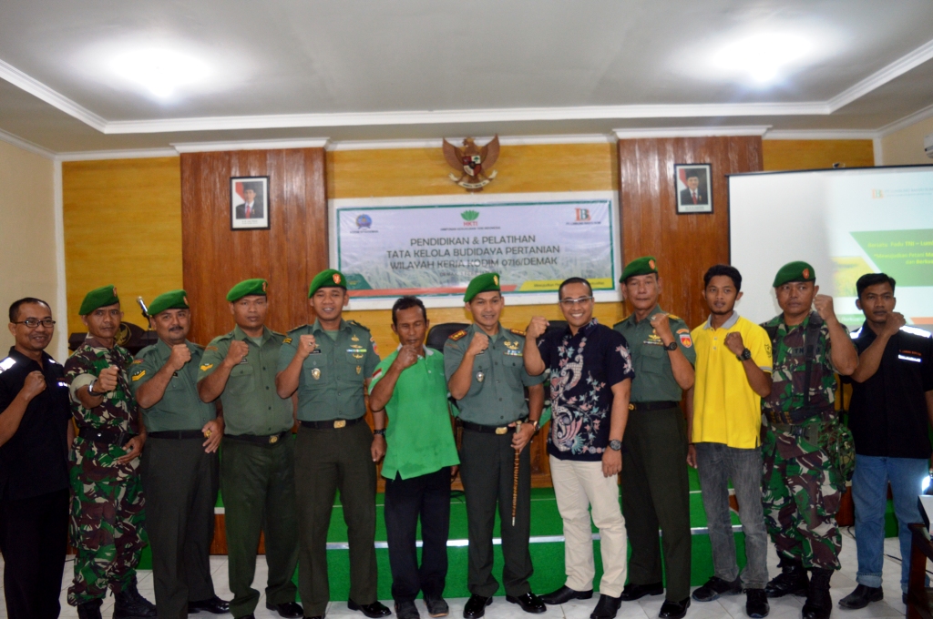 Mewujudkan  Budidaya Tata Kelola Pertanian Kodim Demak Dapat Pelatihan Dari Lumbung Banyu Biru