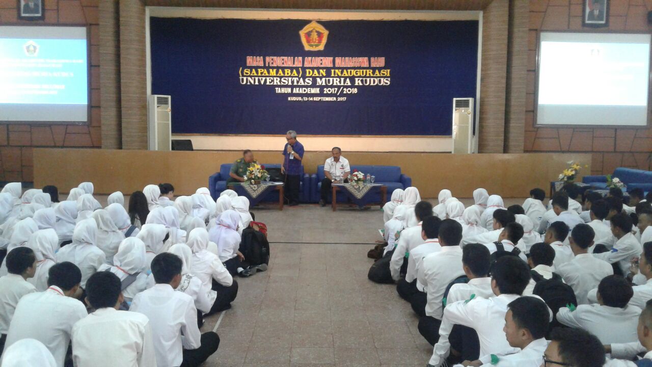 Pemberian Materi Wasbang Kepada Mahasiswa Baru